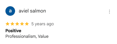 Review from Aviel Salmon