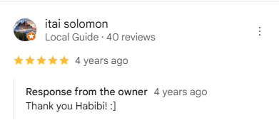 Review from Itai Solomon