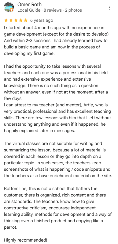Review from Omer Roth
