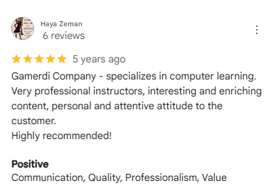 Review from Chaya Ziman